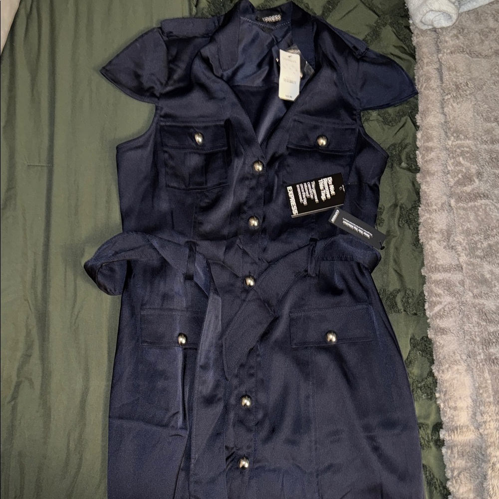 Express Navy Sleeveless Dress